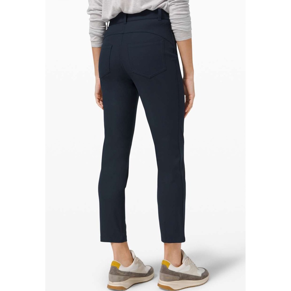Lululemon City Sleek 5 Pocket 7/8 Pants Size 12 True Navy High Rise Warpstreme
